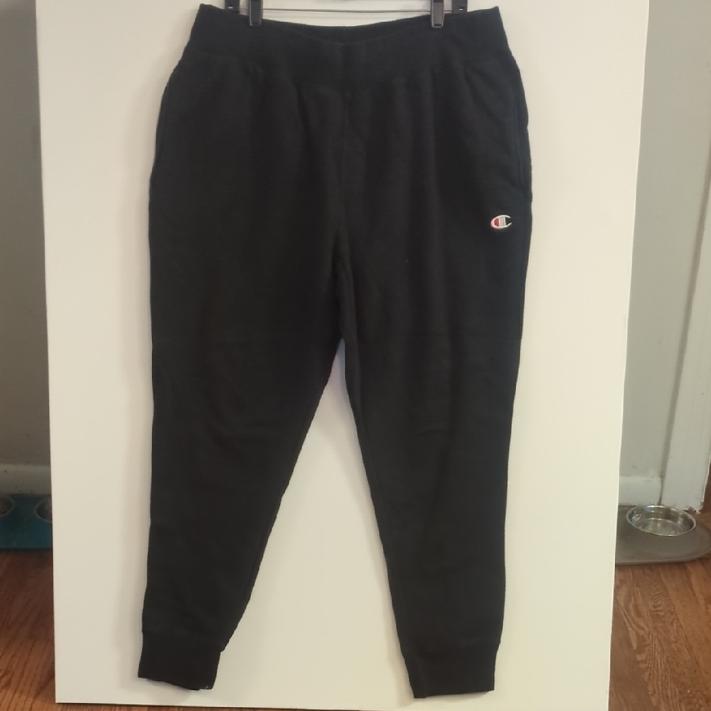 Champion Black Joggers Relaxed Fit Sweatpants